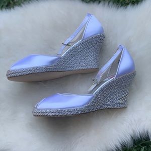 2/$30 Satin Wedge Wedding Sandals
